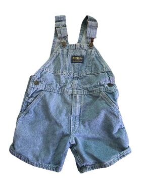 OshKosh B'gosh Light Blue Denim Short Overalls